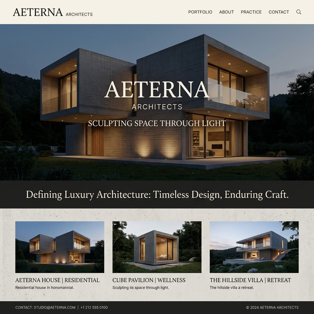Meridian — A restrained identity for a design-forward architecture studio